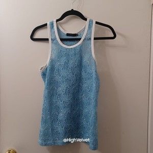 Blue Coverup Tank Top sz M